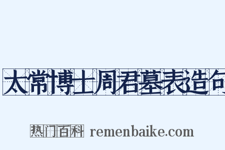 太常博士周君墓表造句是什么意思的图片